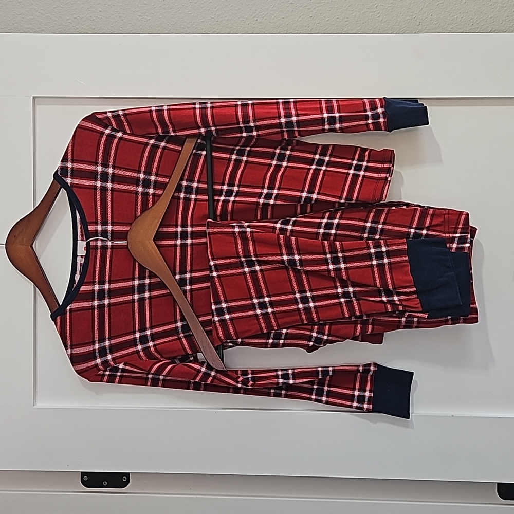 LN Target Women's S red plaid long pajama set